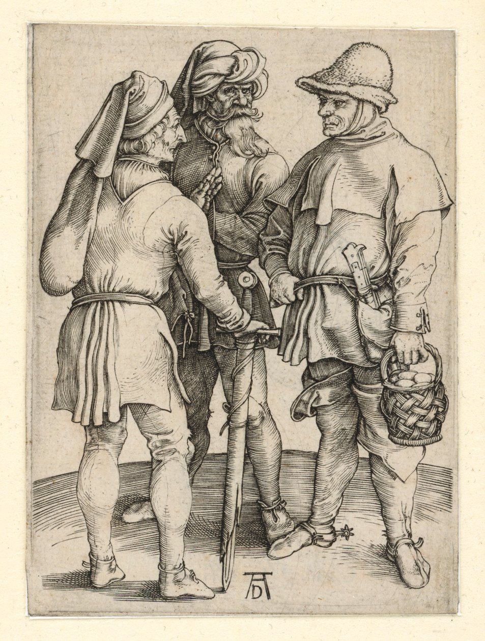 Trois paysans en conversation - Albrecht Dürer