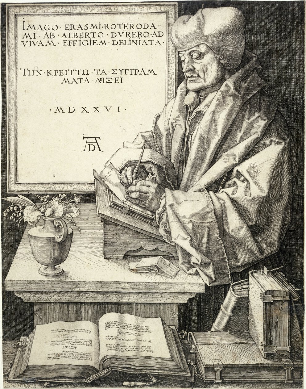 Erasmus von Rotterdam (Bartsch 107) - Albrecht Dürer