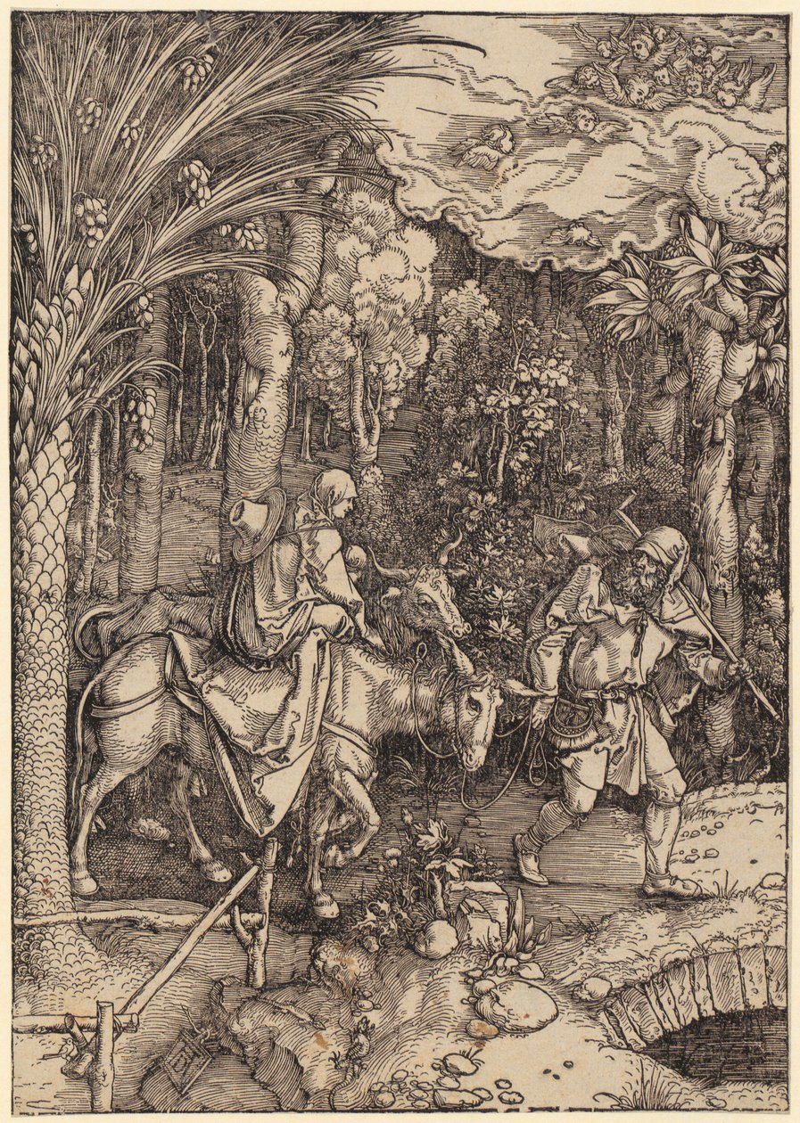 La fuite en Égypte, planche 14 de la série « La vie de Marie » - Albrecht Dürer