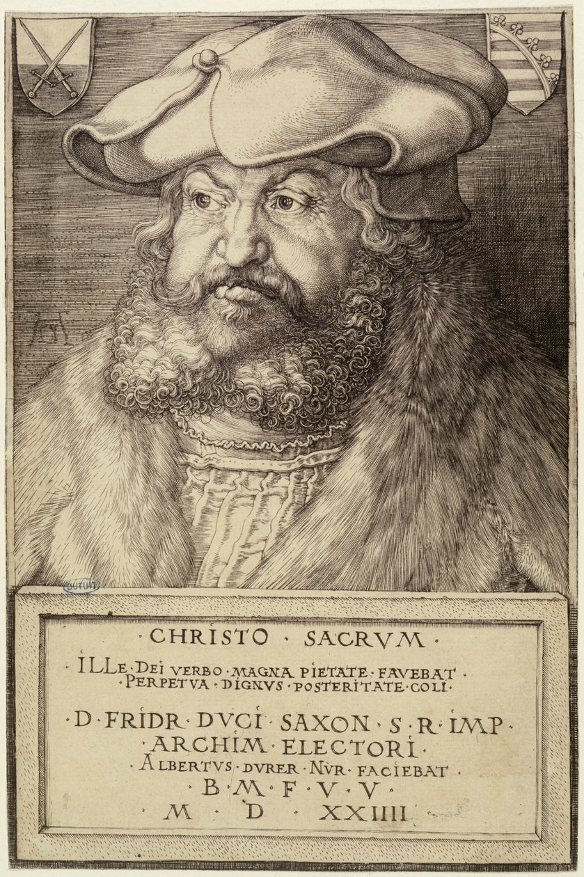 Frédéric le Sage, électeur de Saxe (Bartsch 104) - Albrecht Dürer