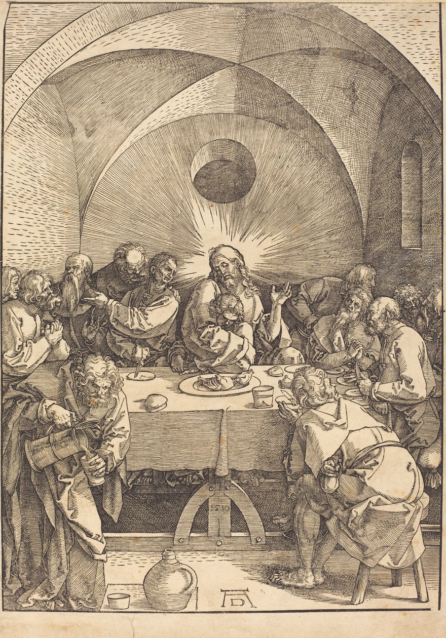 Français :  La Cène La Grande Passion : 01. La Cène - Albrecht Dürer
