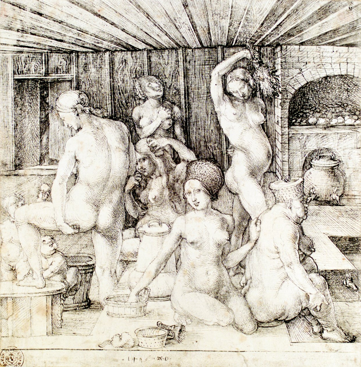 Allemand : Frauenbad Le bain des femmes - Albrecht Dürer