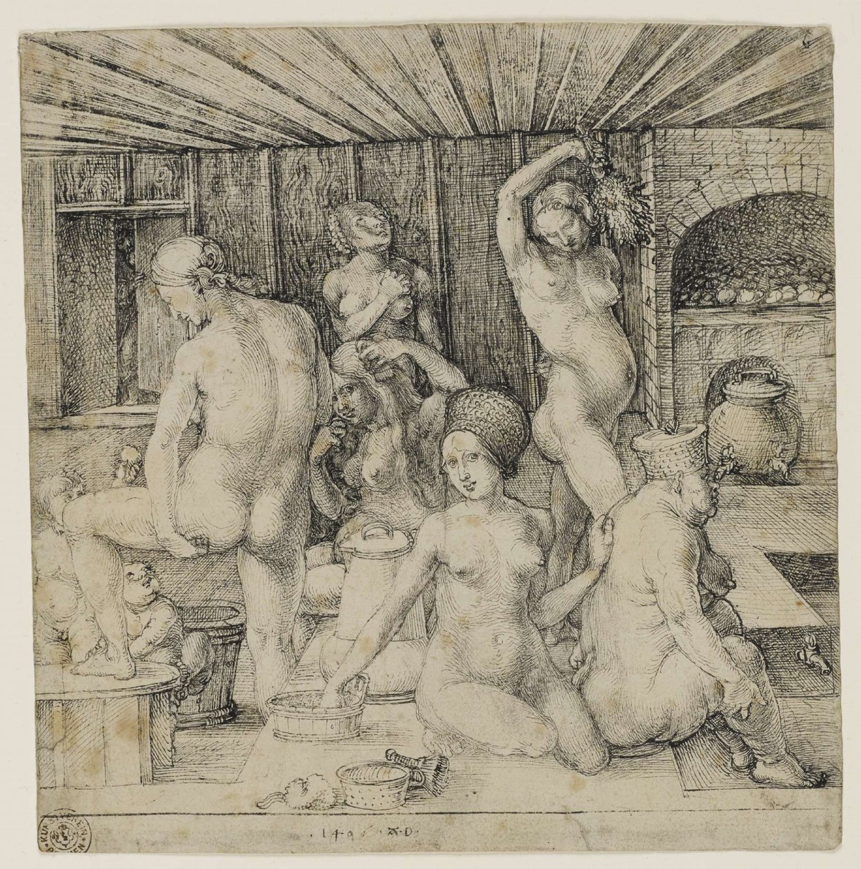 Allemand : Frauenbad Le bain des femmes - Albrecht Dürer