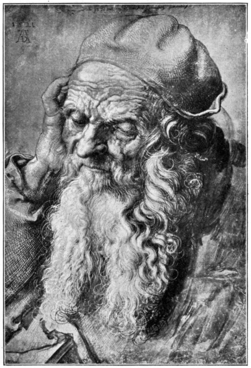 Tête de vieil homme, fin 15e-début 16e siècle, 1912 - Albrecht Dürer