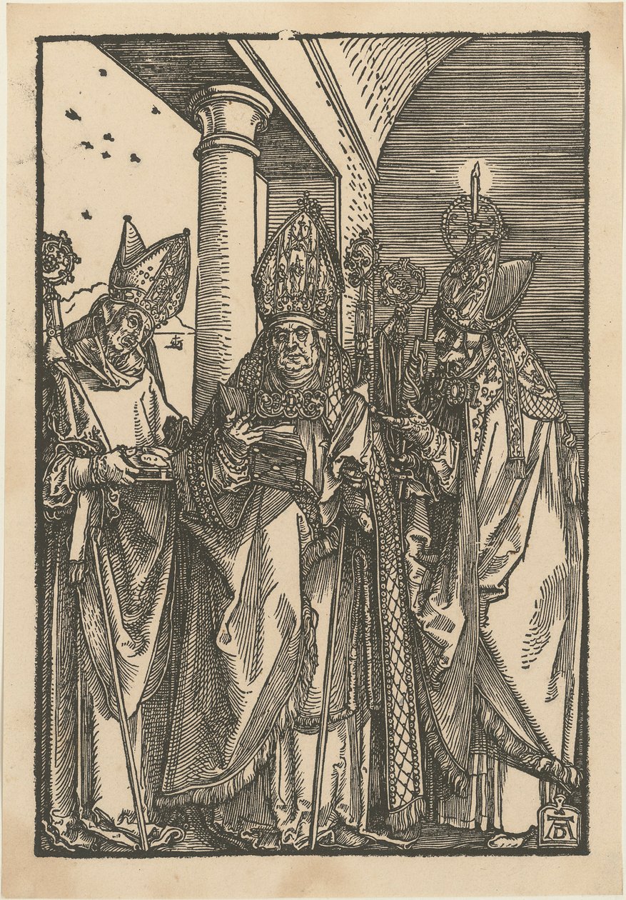 Les saints évêques Nicolas, Ulrich et Érasme - Albrecht Dürer
