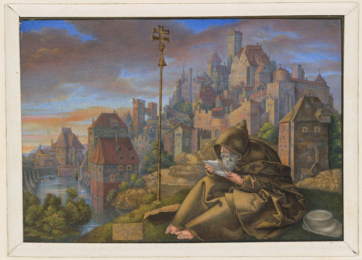 Saint Antoine en train de lire - Albrecht Dürer