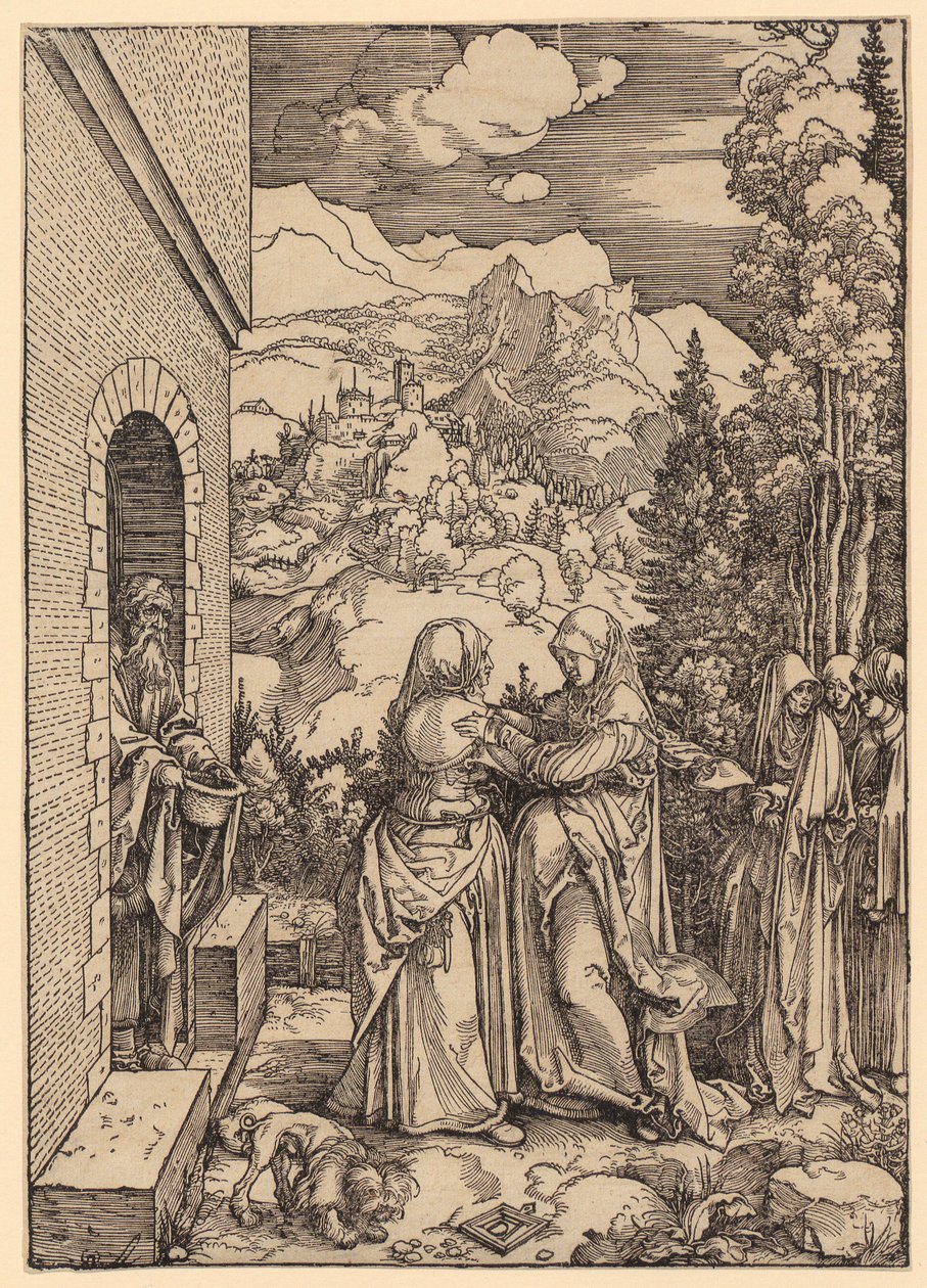 La Visitation, planche 9 de la série « La Vie de Marie » - Albrecht Dürer