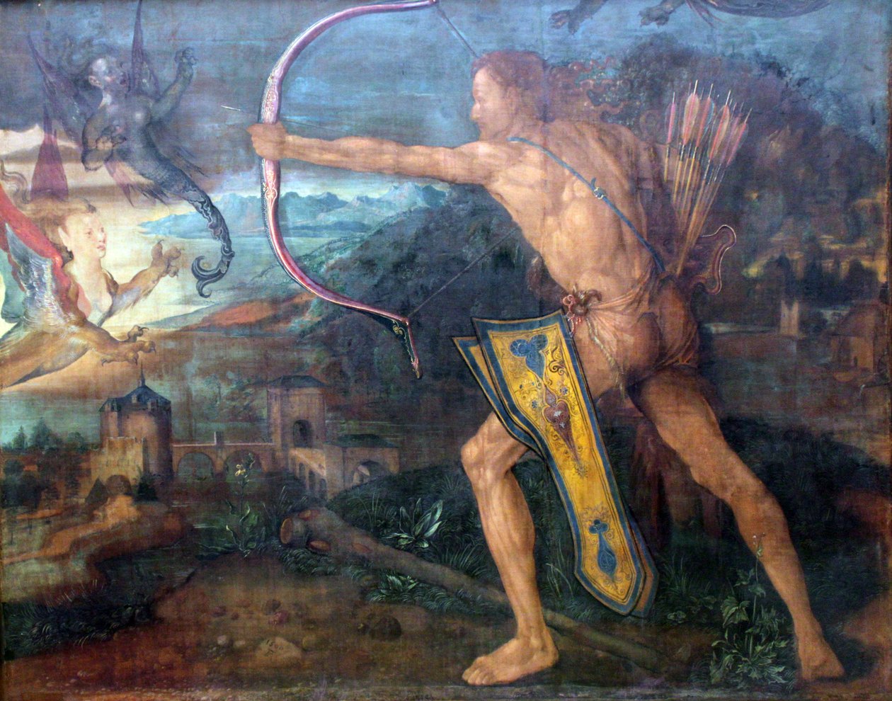 Hercule tuant les oiseaux du lac Stymphale - Albrecht Dürer