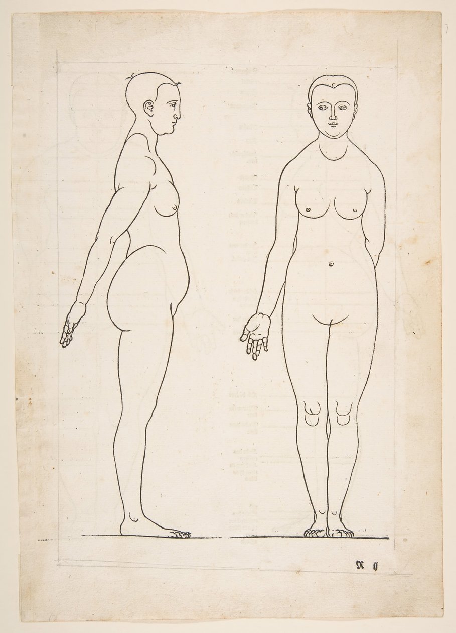Illustration de Dürers Vier Bücher von Menschlicher Proportion, Nuremberg, 1528 - Albrecht Dürer