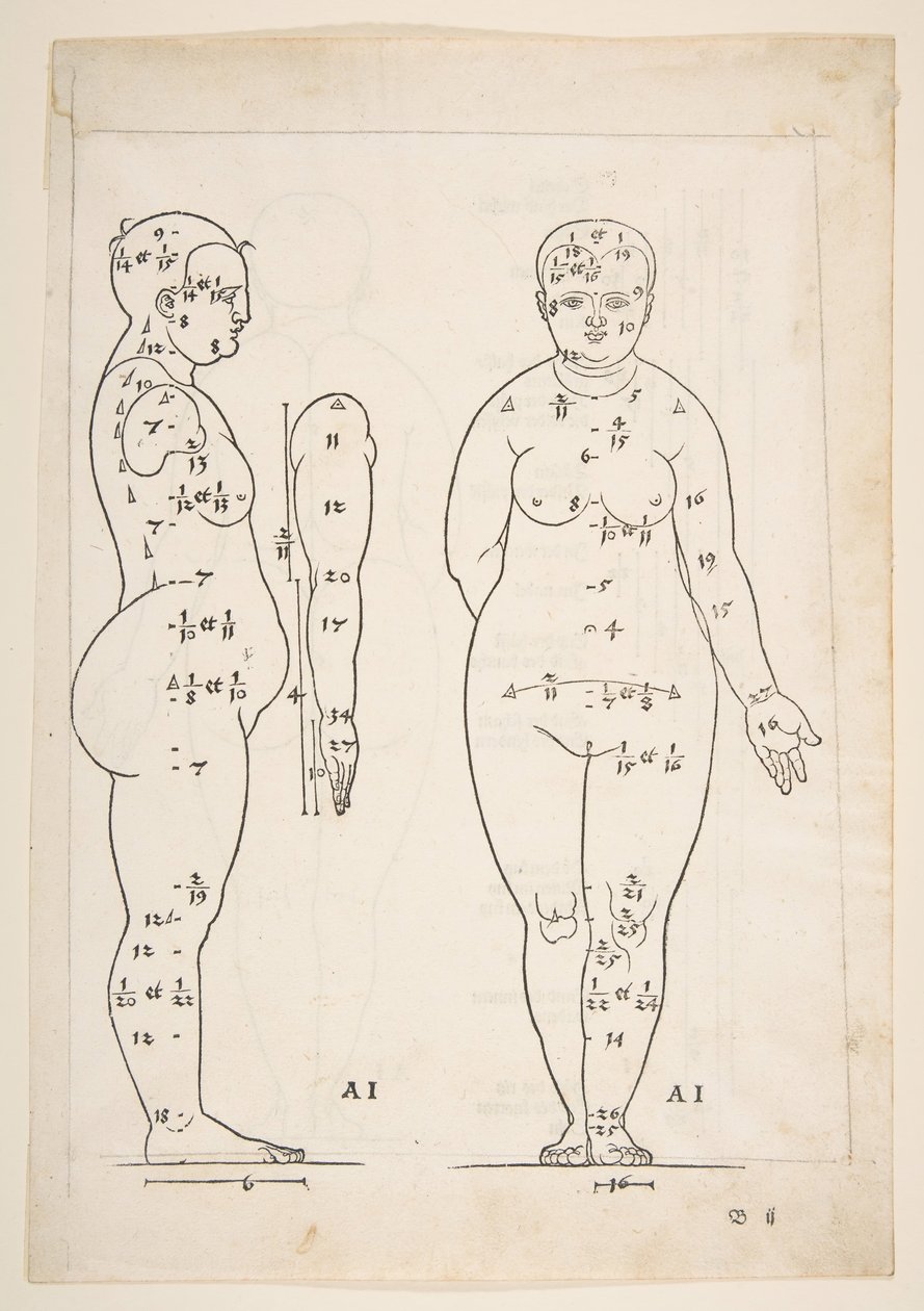 Illustration de Dürers Vier Bucher von Menslicher Proportion, Nuremberg, 1528 - Albrecht Dürer