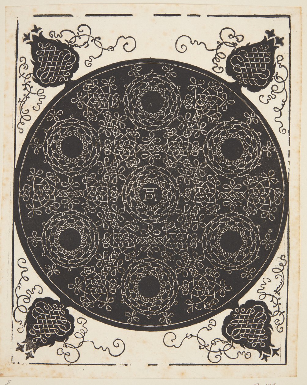 Motif de cordon entrelacé avec sept couronnes - Albrecht Dürer