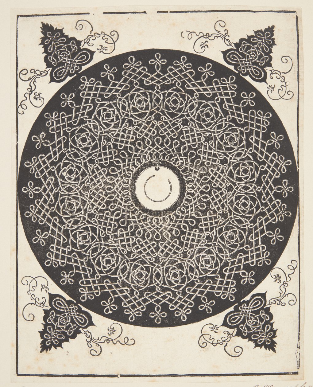 Motif de cordon entrelacé avec médaillon blanc - Albrecht Dürer