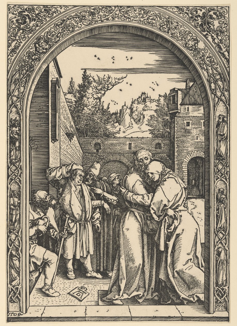 Joachim et Anne au Golden Gate, tiré de « La Vie de la Vierge » - Albrecht Dürer