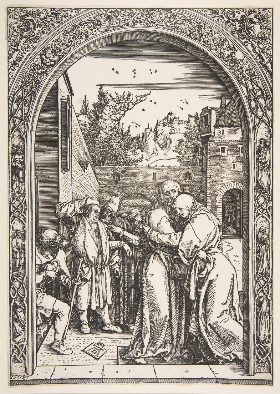 Joachim et Anne à la Porte Dorée, de La Vie de la Vierge, 1504 - Albrecht Dürer