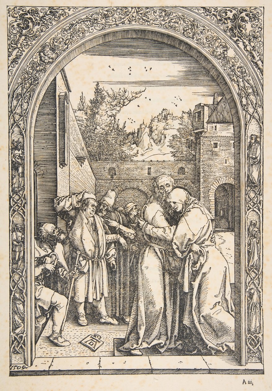 Joachim et Anne à la Porte Dorée, de La Vie de la Vierge, ca. 1504 - Albrecht Dürer