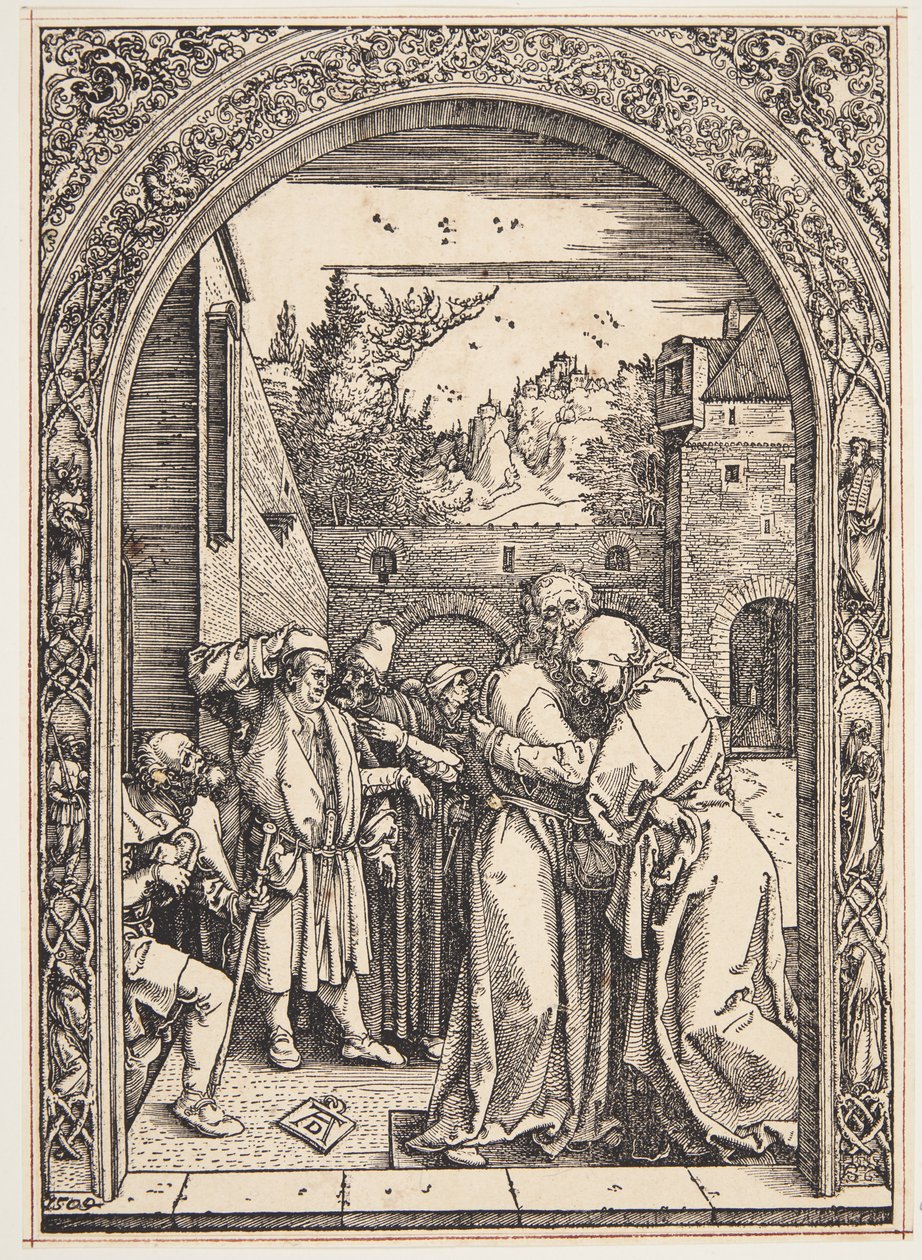 Joachim et Sainte Anne se rencontrent à la Porte Dorée - Albrecht Dürer