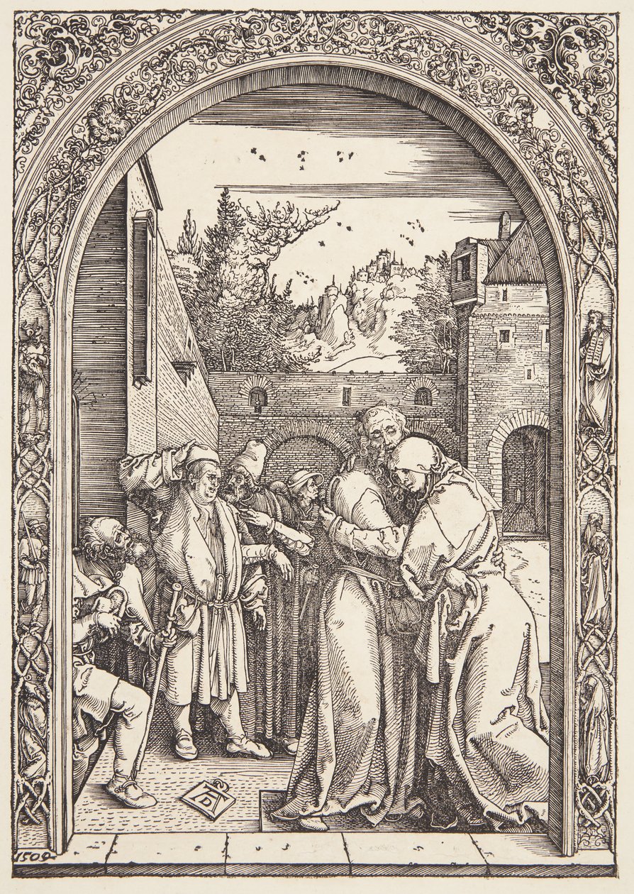 Joachim et Sainte Anne se rencontrent à la Porte Dorée - Albrecht Dürer