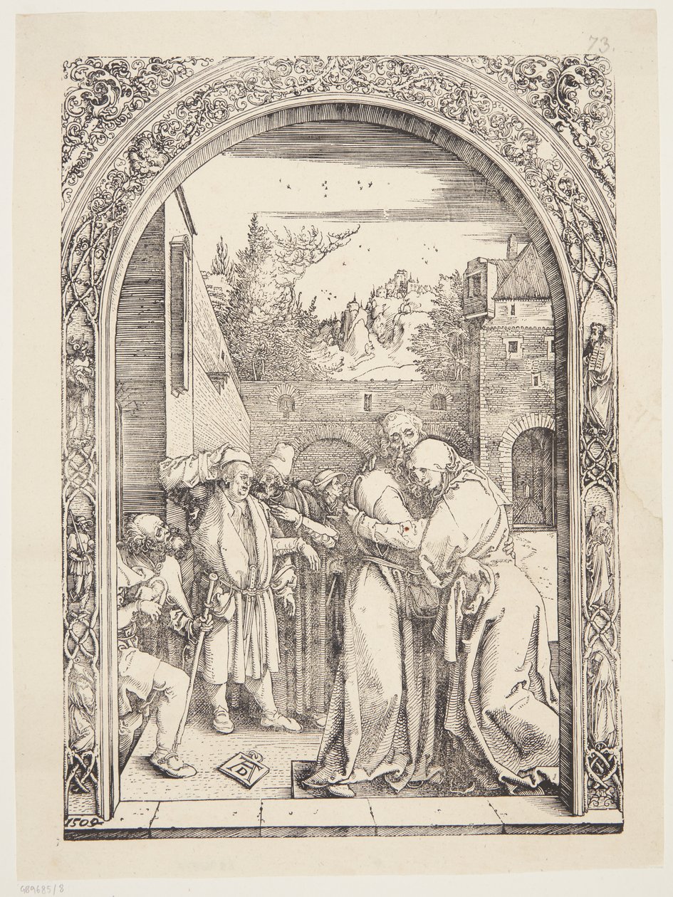 Joachim et Sainte Anne se rencontrent à la Porte Dorée - Albrecht Dürer
