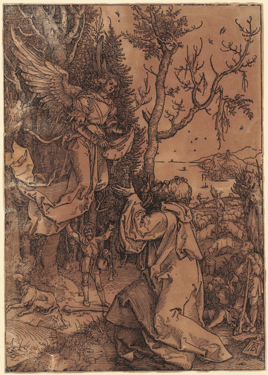 Joachim dans le champ, planche 3 de la série « La Vie de la Vierge » - Albrecht Dürer