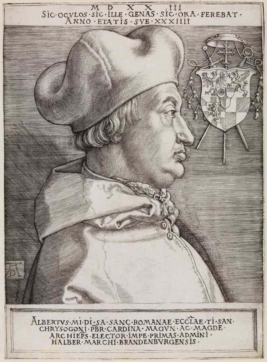 Le cardinal Albrecht de Brandebourg (le « grand cardinal ») - Albrecht Dürer