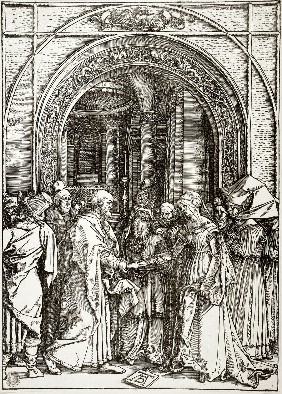 La Vie de la Vierge : Le Mariage de la Vierge (Bartsch 82) - Albrecht Dürer
