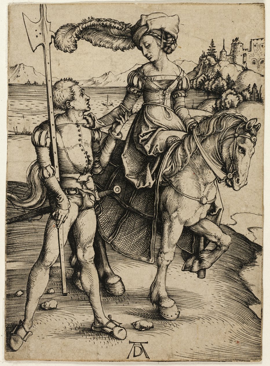 Dame à cheval et Landsknecht - Albrecht Dürer