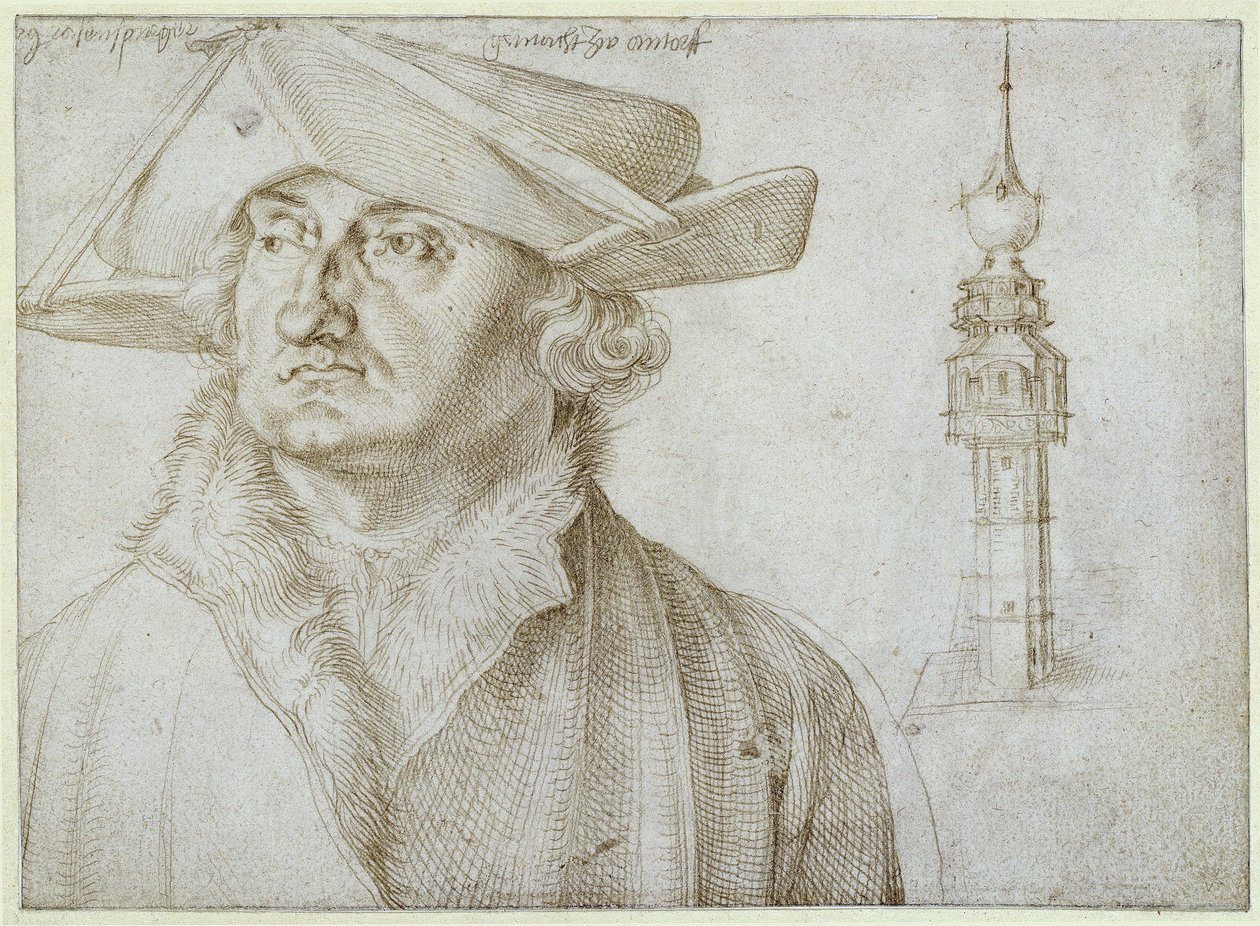 Lazarus Ravensburger et la tour de la cour de Liere à Anvers - Albrecht Dürer