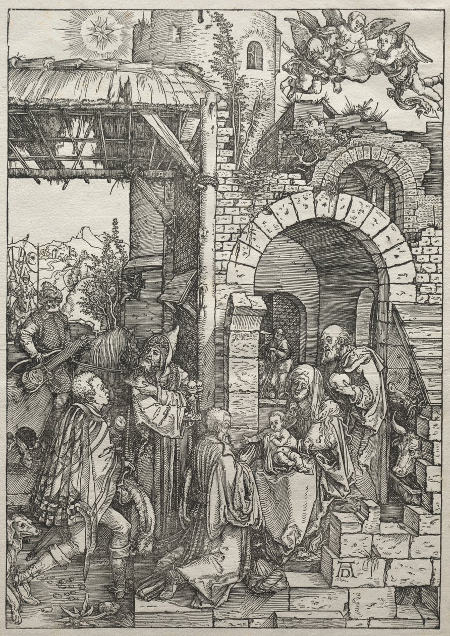 Vie de la Vierge: Adoration des Mages, 1504-1505 - Albrecht Dürer