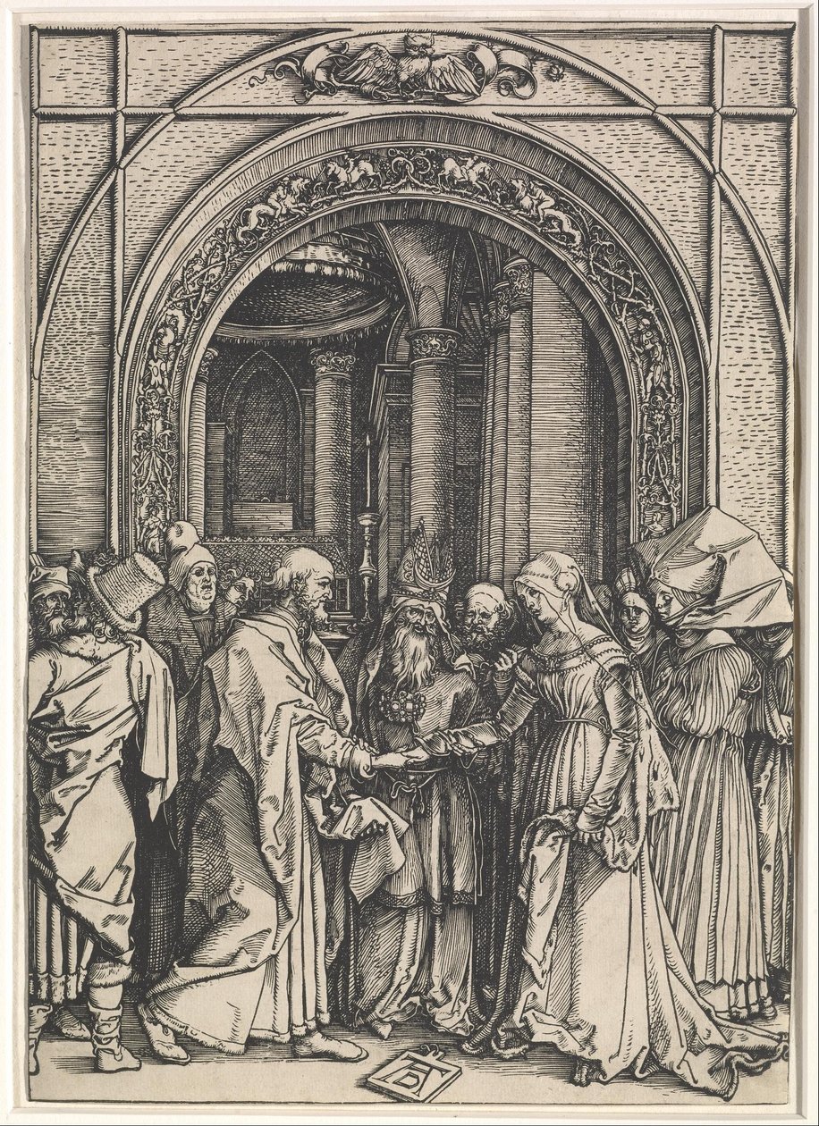 Vie de la Vierge :  Mariage de la Vierge et de saint Joseph - Albrecht Dürer