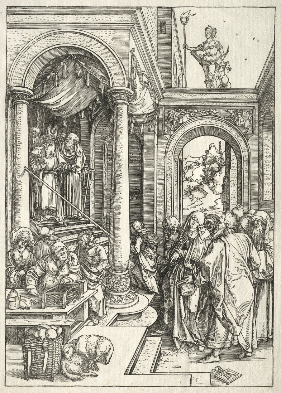Vie de la Vierge : Présentation de la jeune Vierge au Temple - Albrecht Dürer