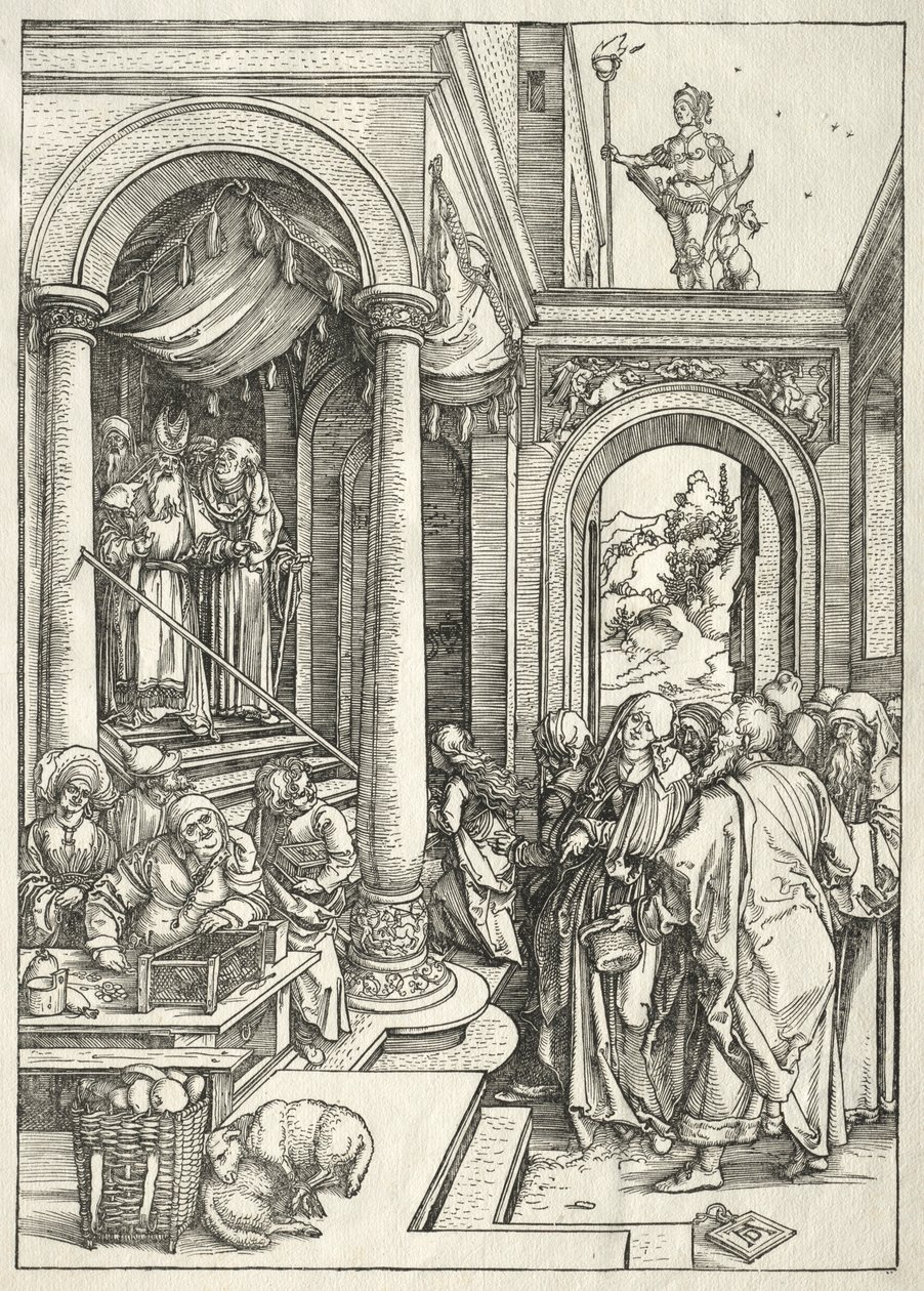 Vie de la Vierge : Présentation de la jeune Vierge au Temple - Albrecht Dürer