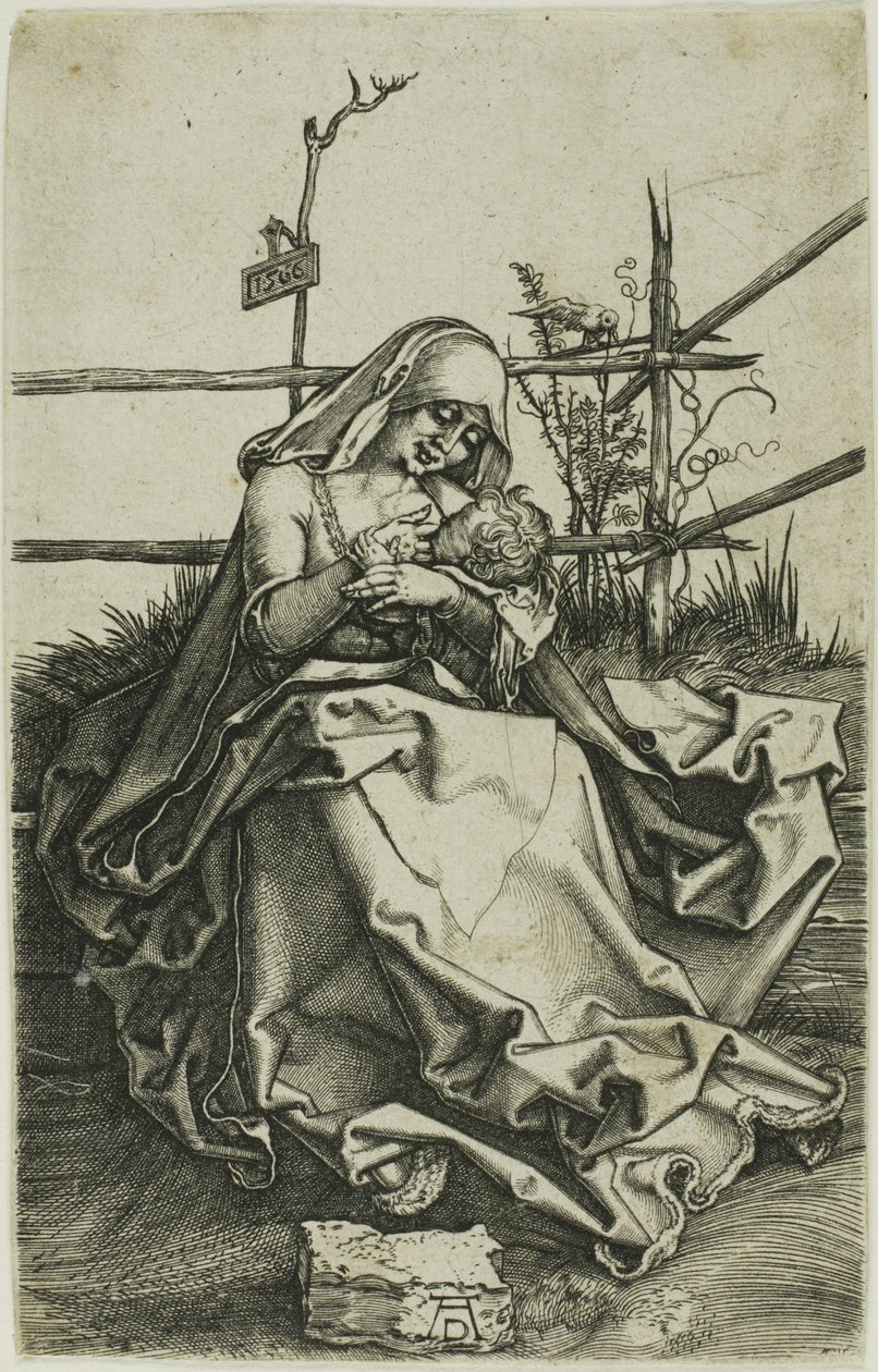Madone sur une berge herbeuse - Albrecht Dürer