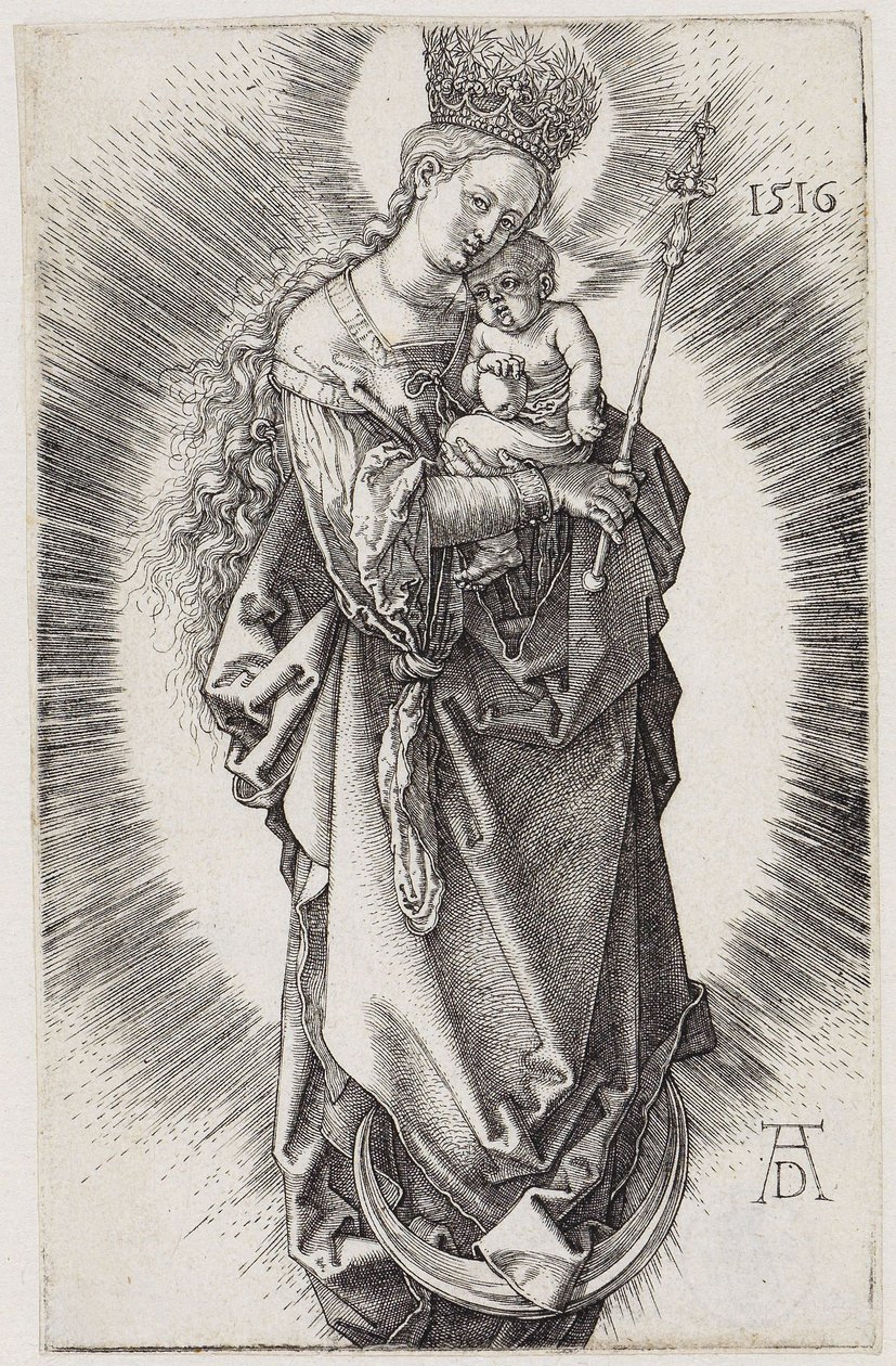 Marie avec un sceptre et une couronne d