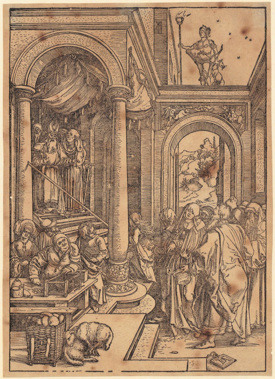 Présentation de Marie au Temple, planche 6 de la série «La Vie de la Vierge» - Albrecht Dürer