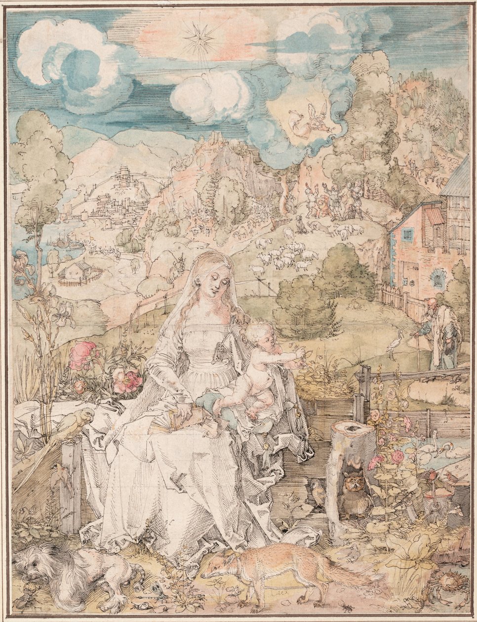 Marie parmi une multitude d