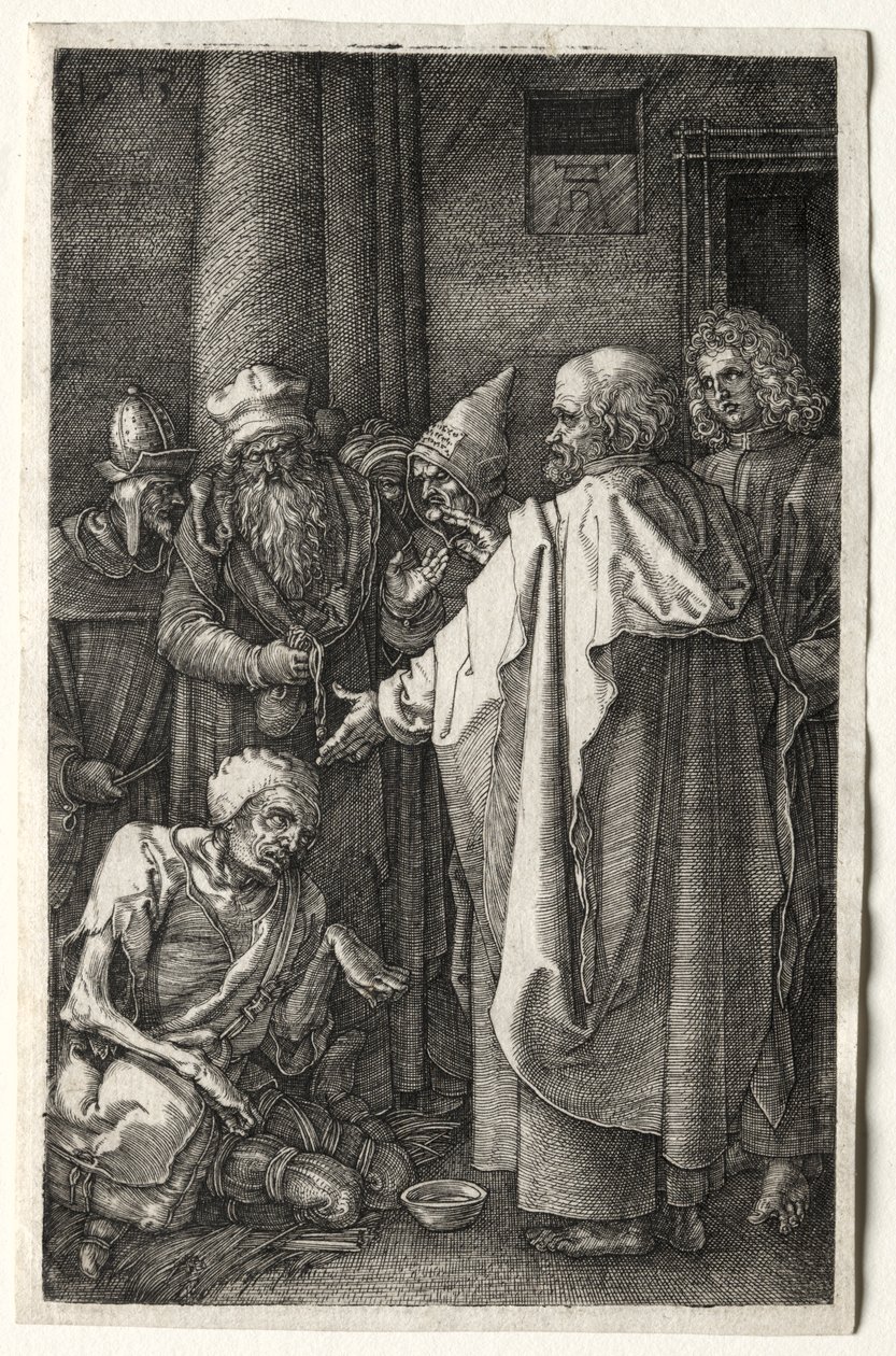 Pierre et Jean guérissant le paralytique à la porte du Temple, 1512 - Albrecht Dürer