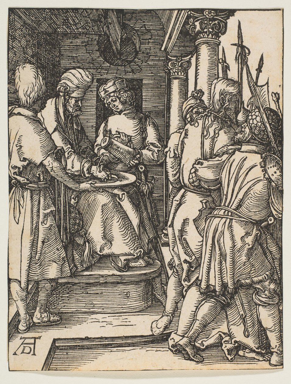 Pilate se lavant les mains, de La Petite Passion, vers 1509 - Albrecht Dürer