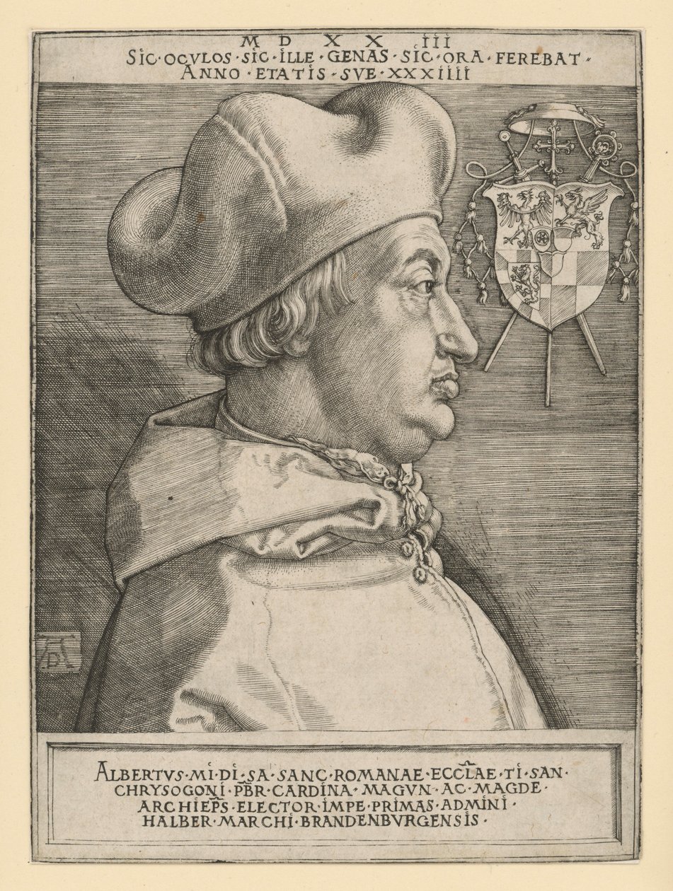 Portrait du cardinal Albert de Brandebourg (Le Grand Cardinal) - Albrecht Dürer