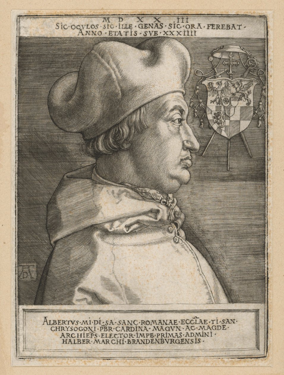 Portrait du cardinal Albrecht de Brandebourg - Albrecht Dürer