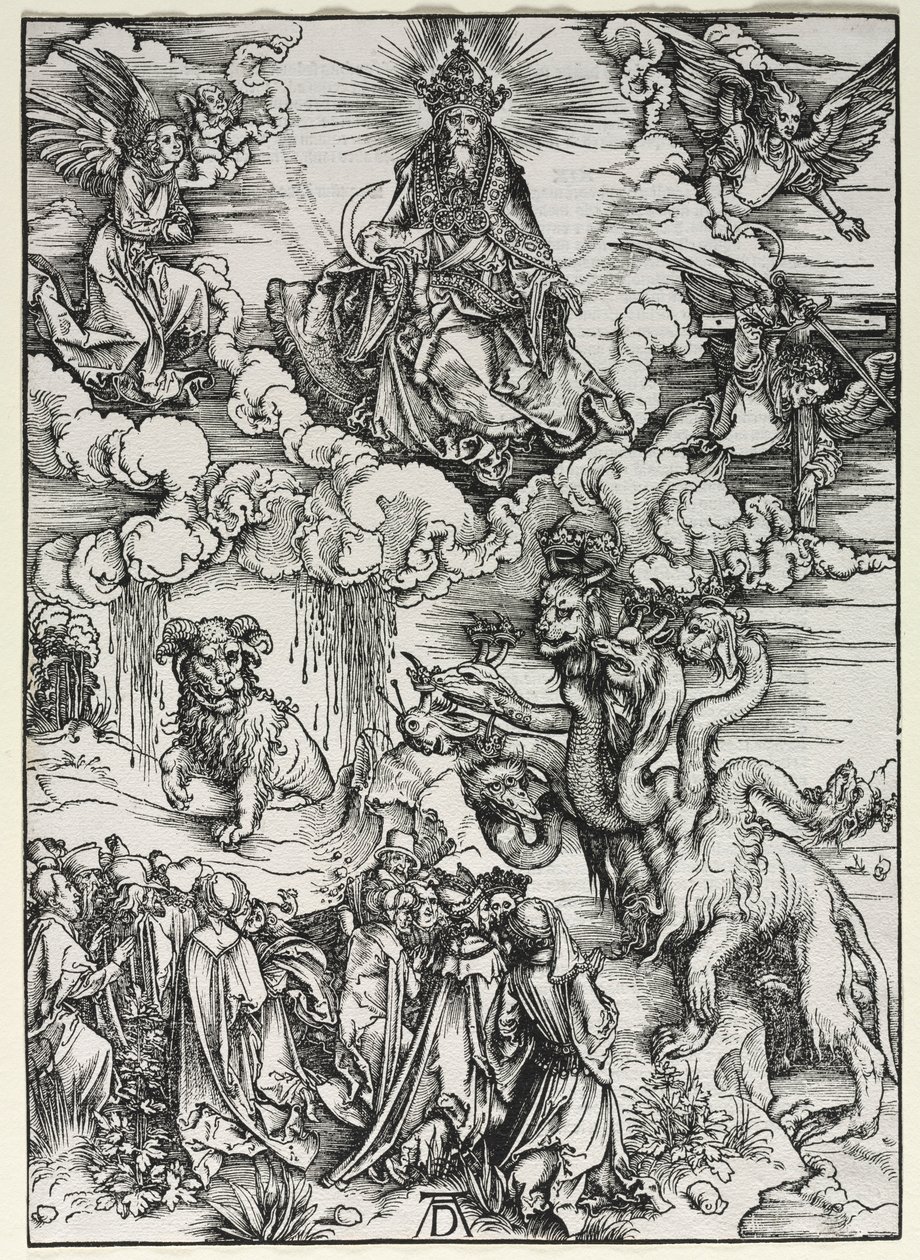 Révélation de Saint Jean : Bête avec des cornes de bélier, 1511 - Albrecht Dürer