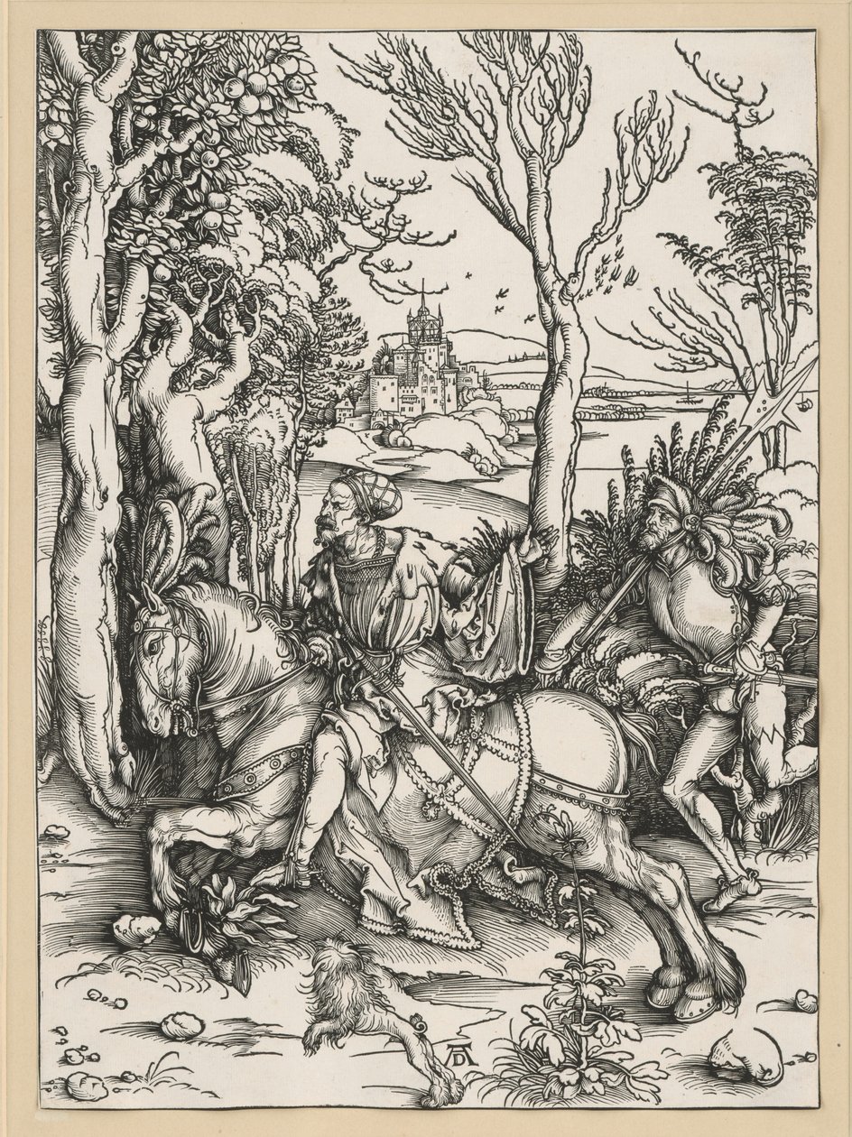Chevalier à cheval et lansquenet - Albrecht Dürer
