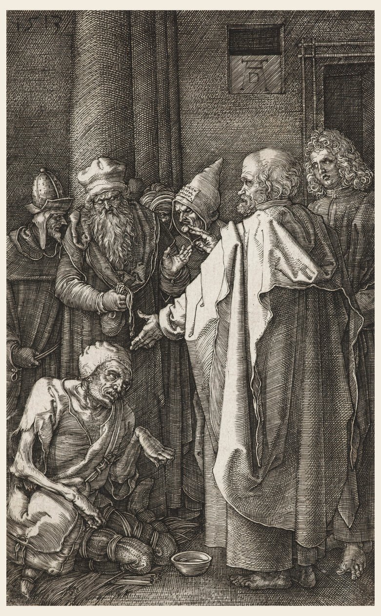 Saint Pierre et Saint Jean guérissant le boiteux à la porte du temple - Albrecht Dürer