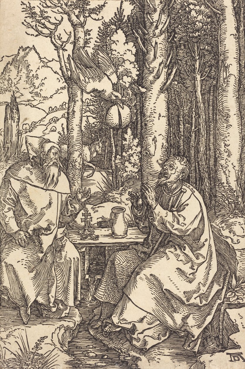 Saint Antoine et Saint Paul dans le désert - Albrecht Dürer