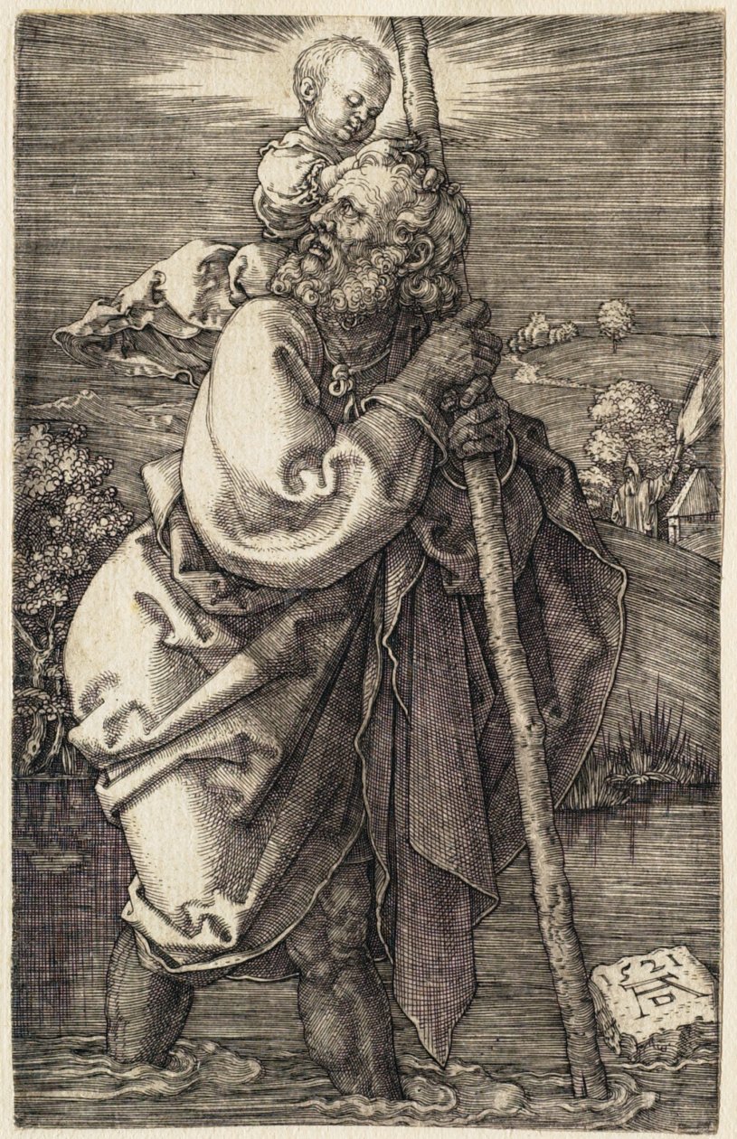 Saint Christophe tourné vers la gauche - Albrecht Dürer