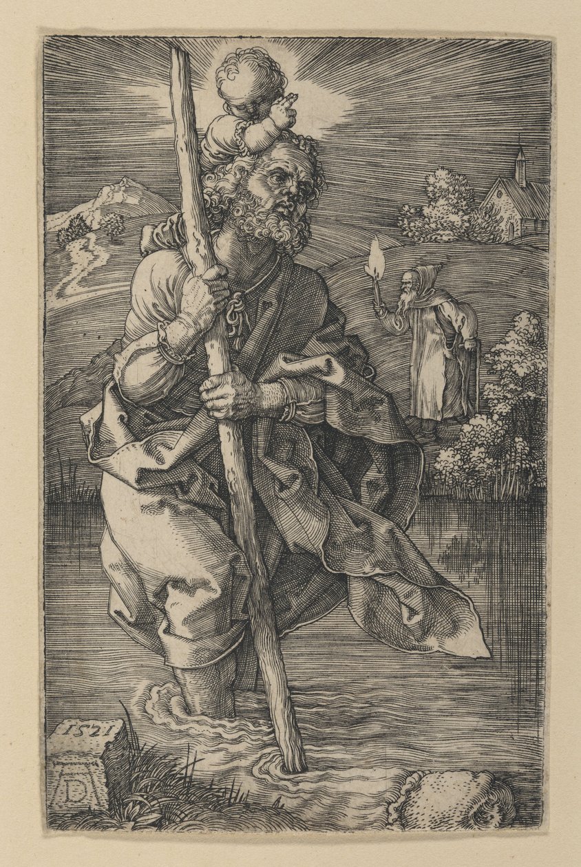 Saint Christophe tourné vers la droite - Albrecht Dürer