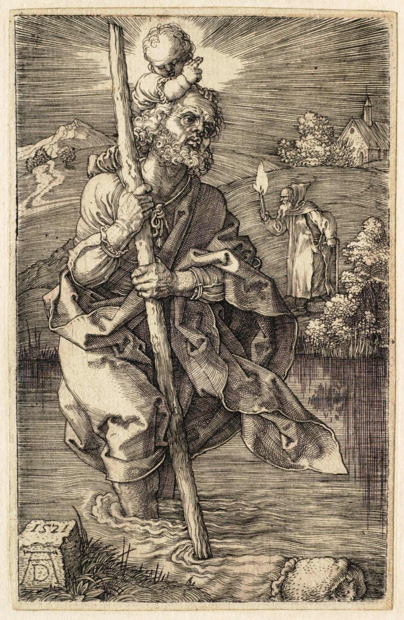Saint Christophe tourné vers la droite - Albrecht Dürer