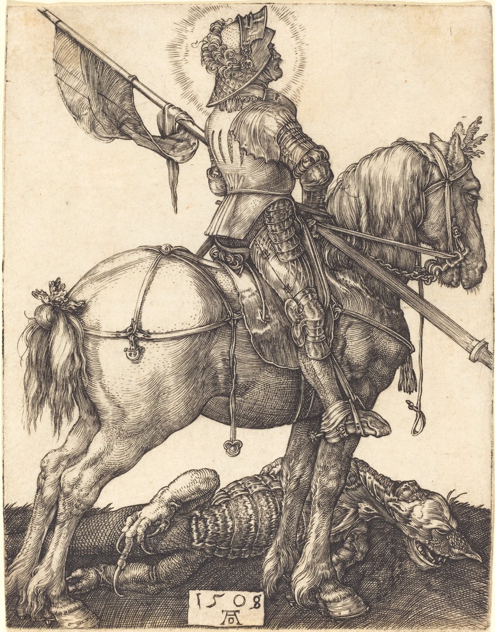 Saint Georges à cheval - Albrecht Dürer