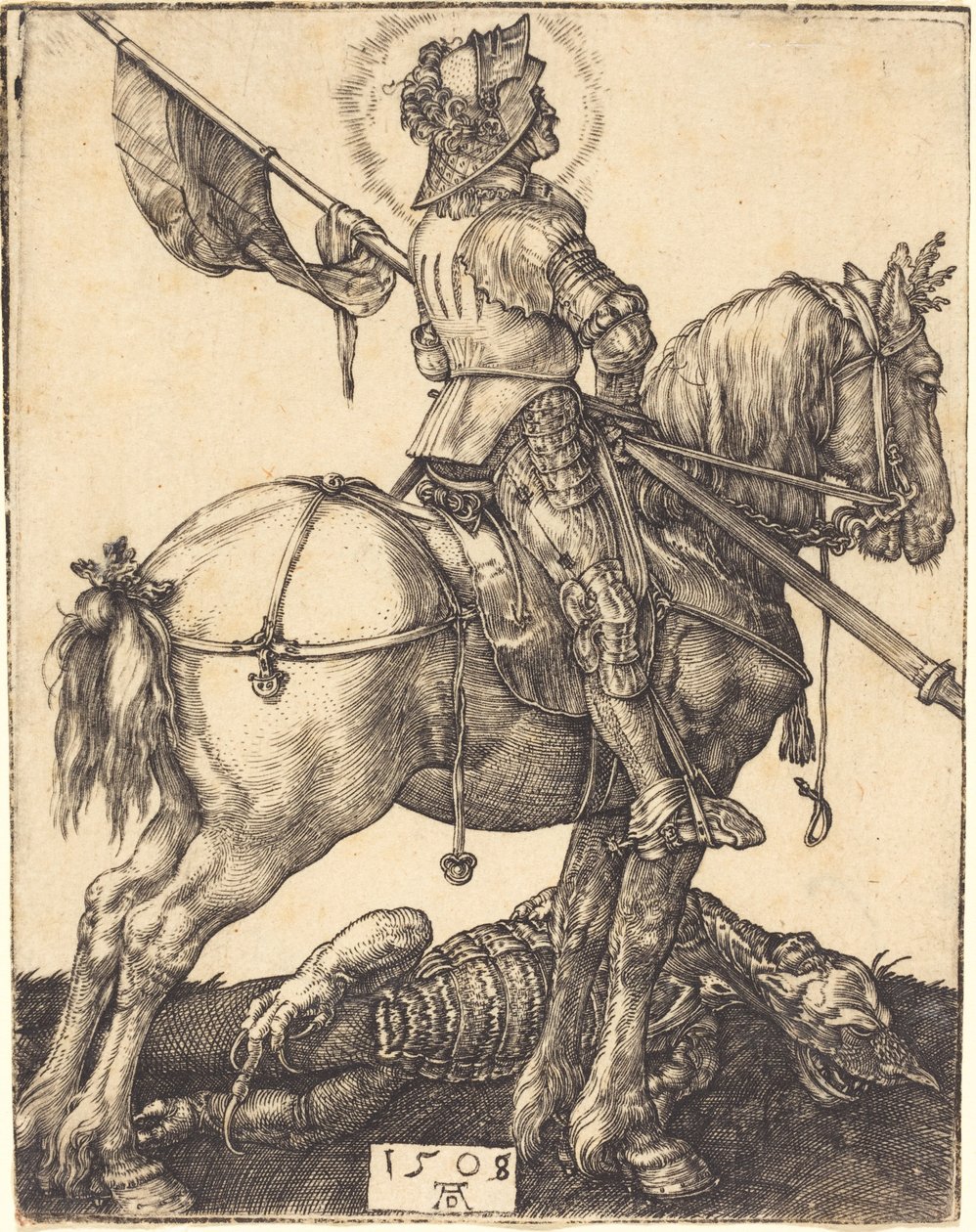 Saint Georges à cheval - Albrecht Dürer