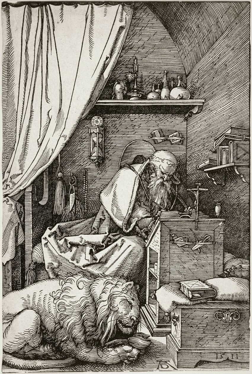 Saint Jérôme dans sa cellule (Bartsch 114) - Albrecht Dürer