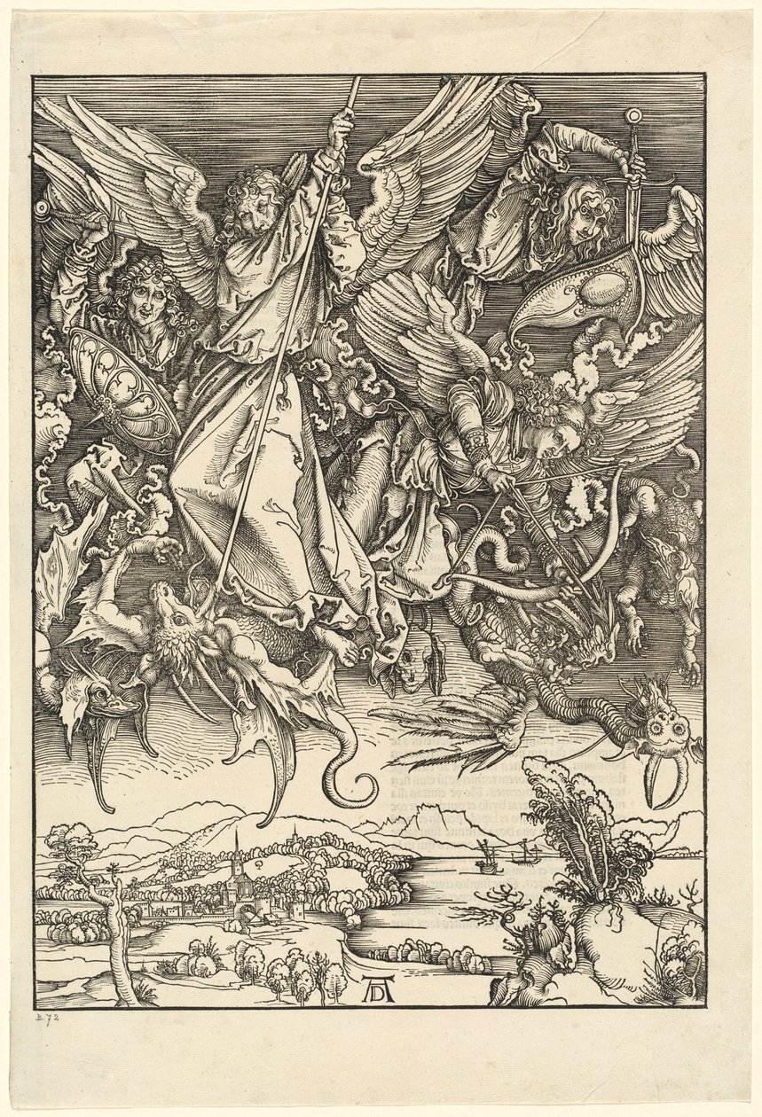 Saint Michel combattant le dragon - Albrecht Dürer